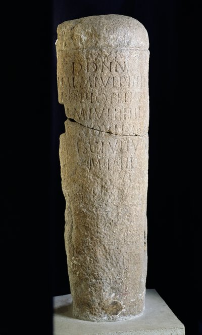 Milliary boundary column, from the Roman way between Dijon and Bordeaux, 244-249 by Roman